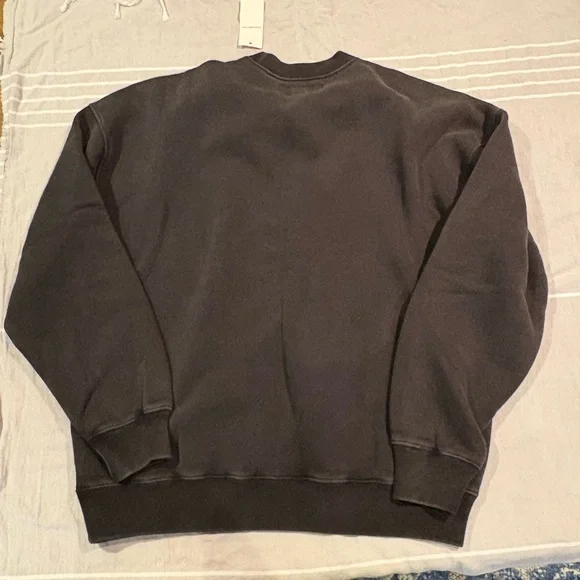 NWT Men’s Abercrombie Grand Teton Graphic Crewneck Sweater Sweatshirt Gray Small - Picture 2 of 5